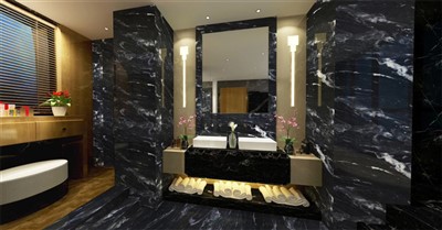 Kúpeľňa s čiernym kameňom